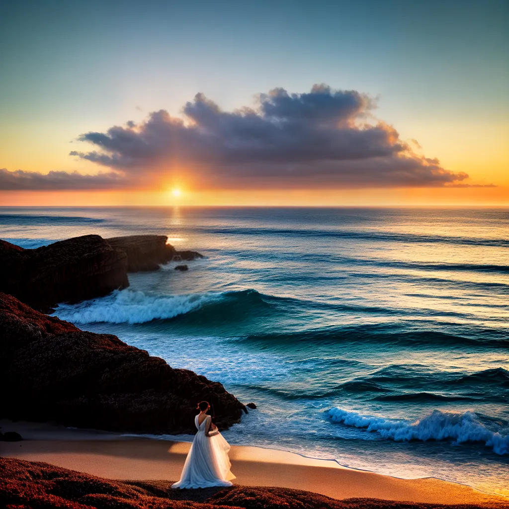 Fotos sonho sensibilidade por do sol praia