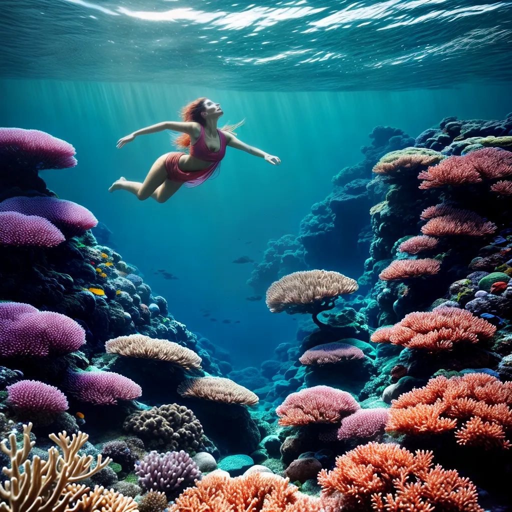 Fotos sonho submarino coral peixe paz