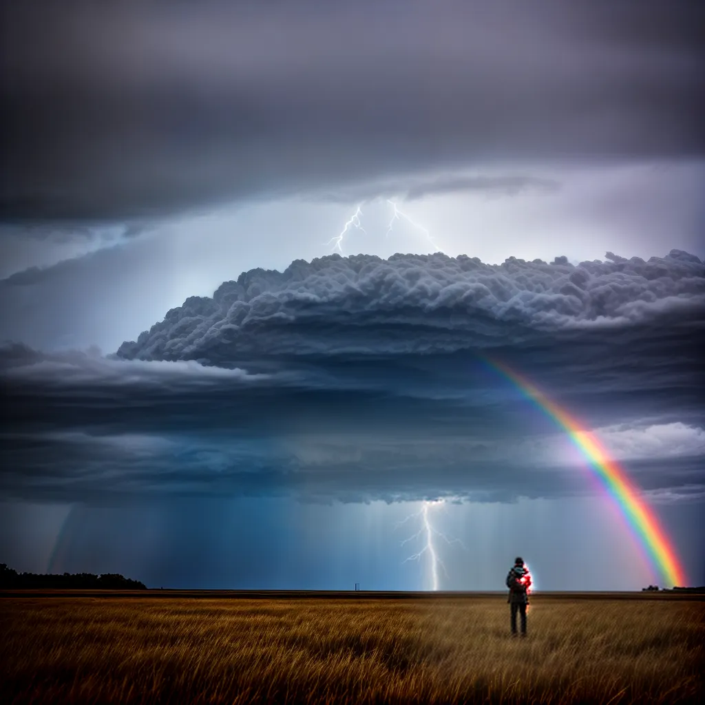 Fotos sonho tempestade raio arcoiris