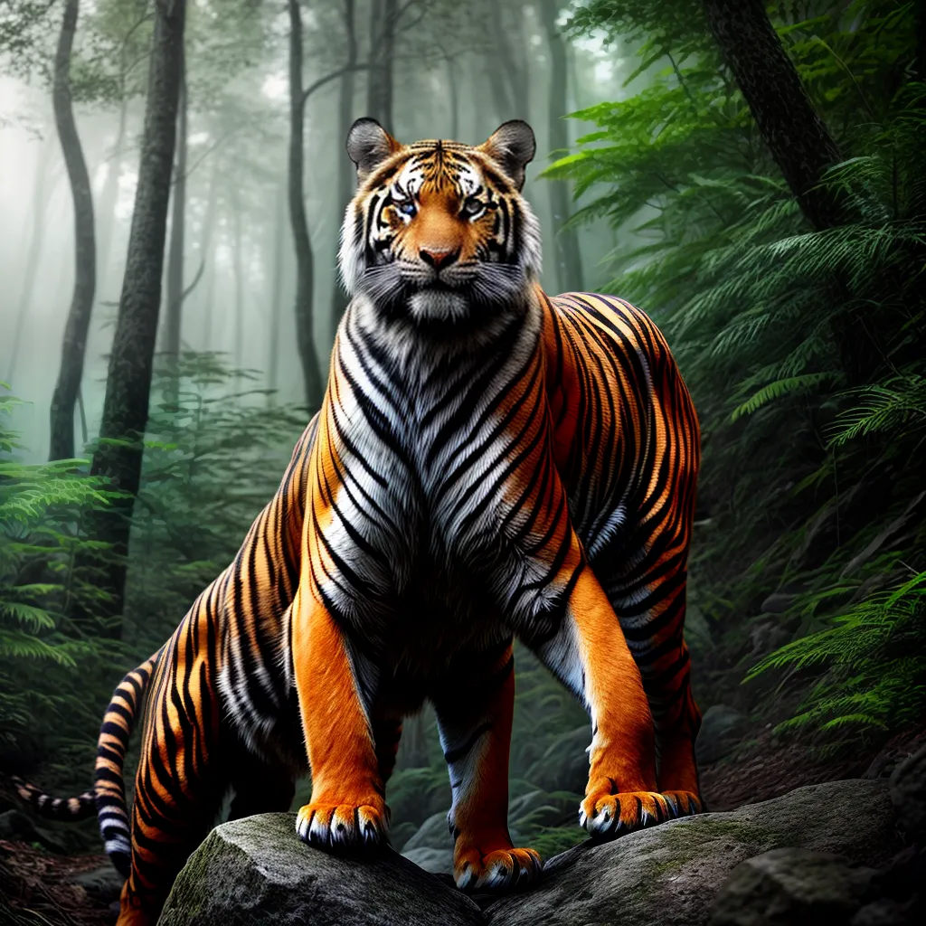 Fotos sonho tigre floresta perigo