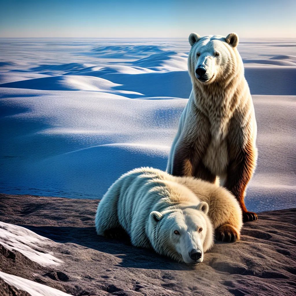 Fotos sonho urso polar paisagem artica