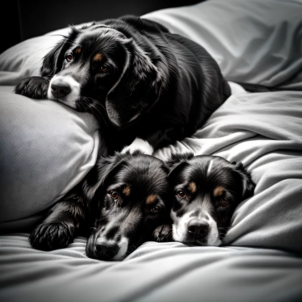 Descubra o significado de sonhar com Cachorro. 2 Fotos sono cachorro fiel preto branco