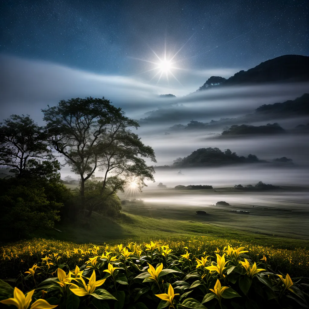Fotos sono estrelas flores noturnas