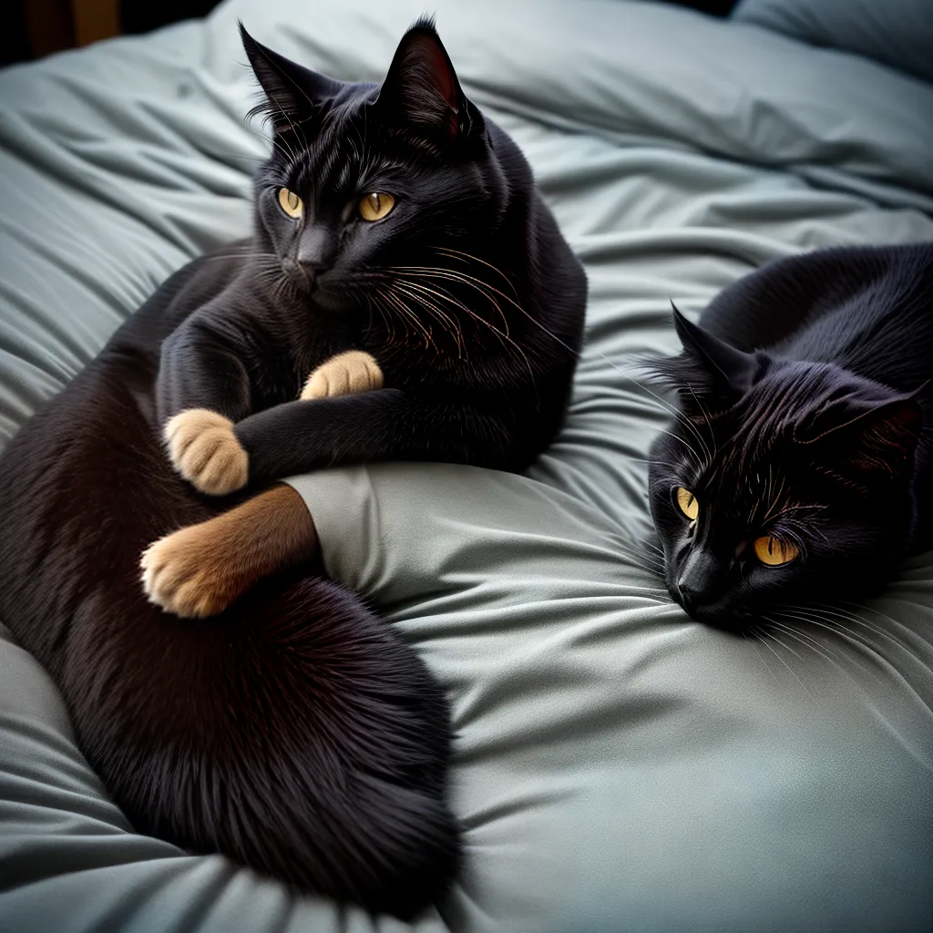 Fotos sono gato preto paisagem misterio