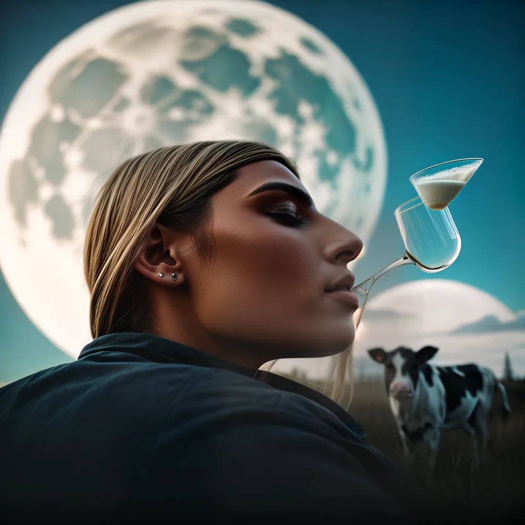 Lactários Oníricos: Interpretando o Significado dos Produtos Lácteos nos Sonhos 2 Fotos sono leite vaca lua abundancia