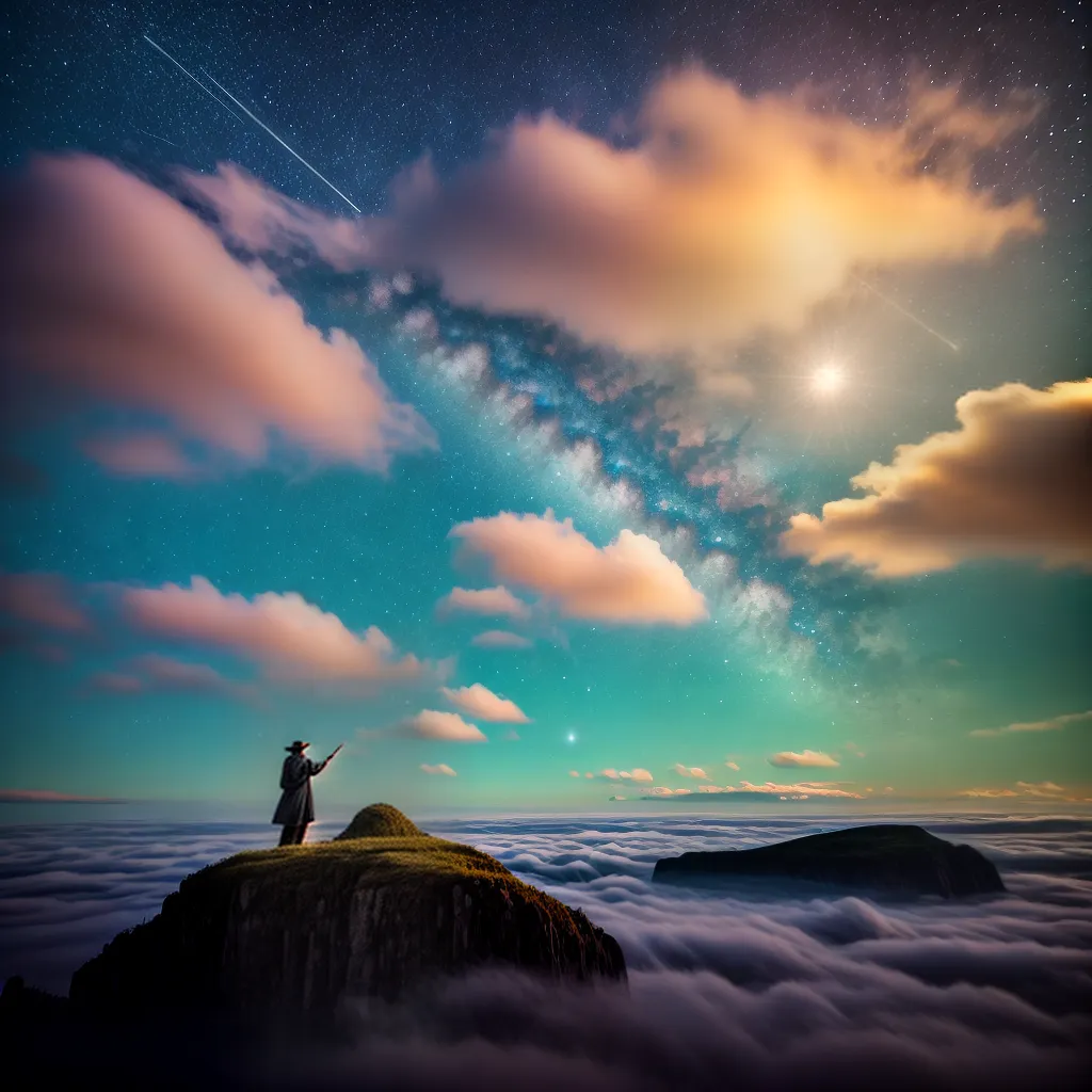 Fotos sono nuvens estrelas planetas