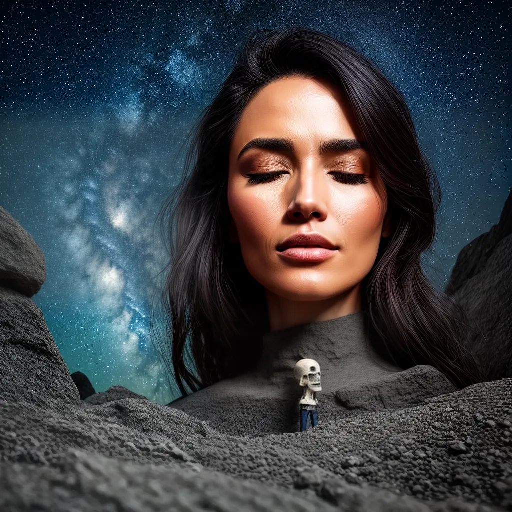 Fotos sono pensamento osso pedra estrelas