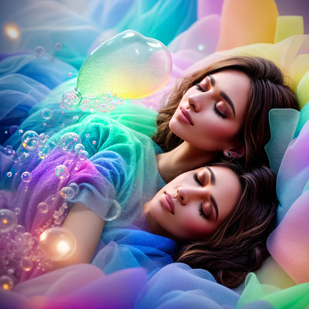 Fotos sono sonhos bolhas cores glow