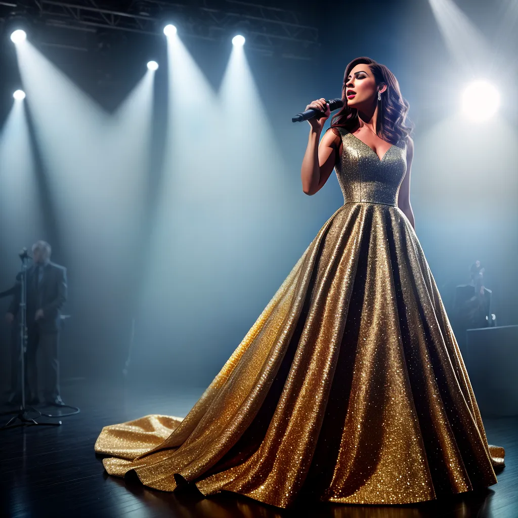 Fotos soprano criatividade expressao vestido
