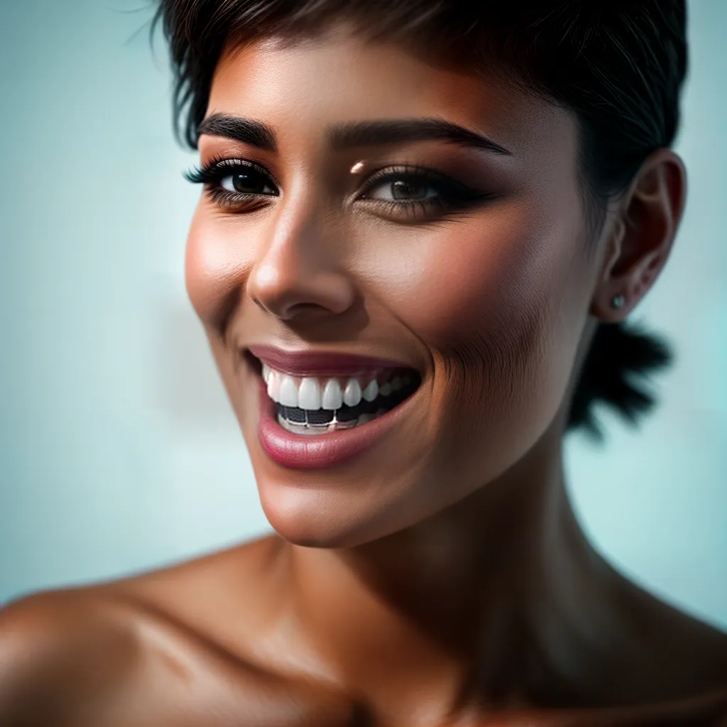 Fotos sorriso branco perfeito medo
