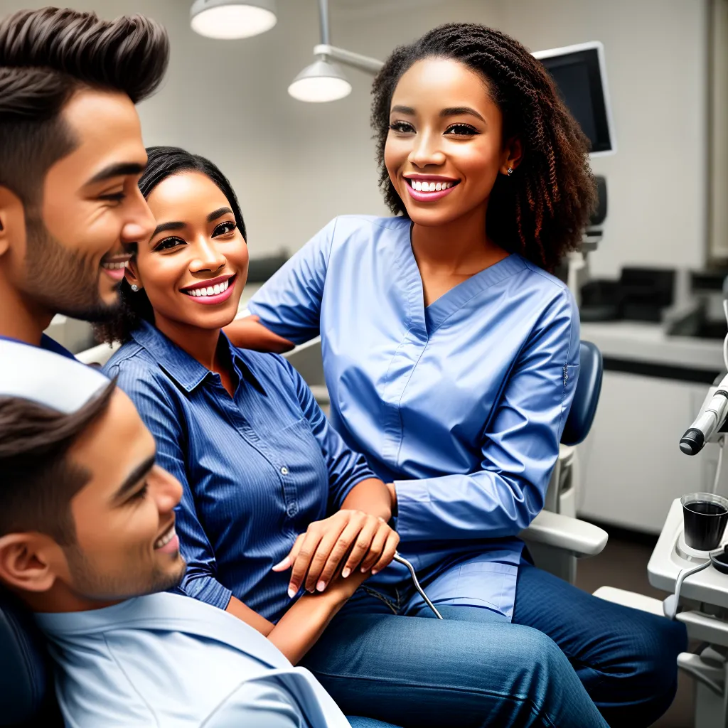 Fotos sorriso dentista cadeira positivo