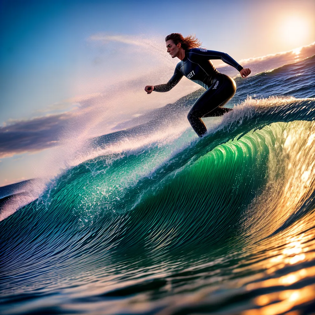 Sonhos com Esportes Aquáticos: Desvendando seus Significados 2 Fotos surf por do sol liberdade aventura 2