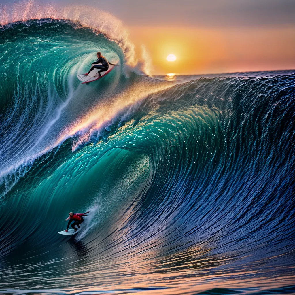O Poder do Mar: Desvendando o Significado de Sonhar com Ondas Gigantes 4 Fotos surf por do sol onda gigante 1