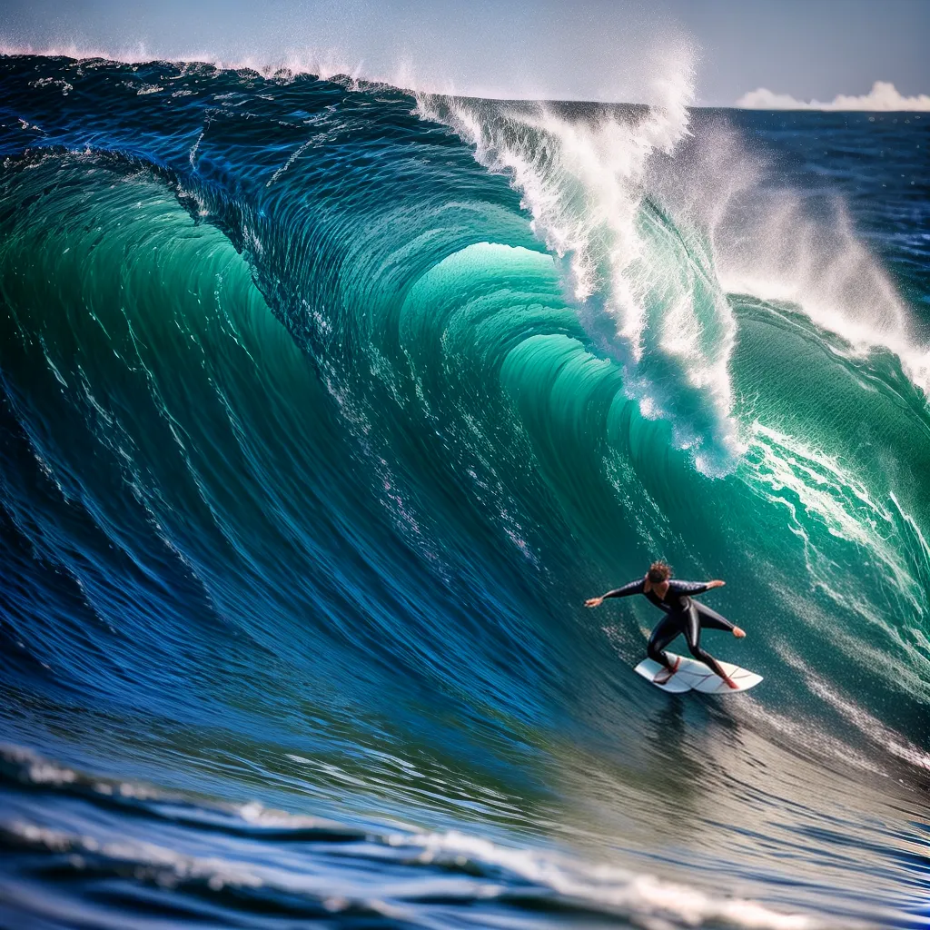 Fotos surf por do sol onda gigante 4