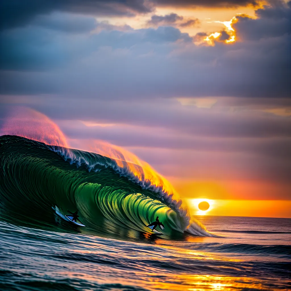 Significado dos Sonhos com Surfe: Acordando o Gigante Interior. 5 Fotos surf por do sol onda golfinhos coragem
