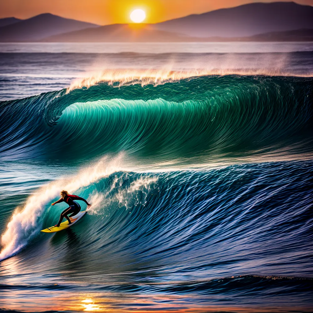 Descubra o Significado dos Sonhos com o Mar e Esportes Aquáticos 5 Fotos surf por do sol onda liberdade