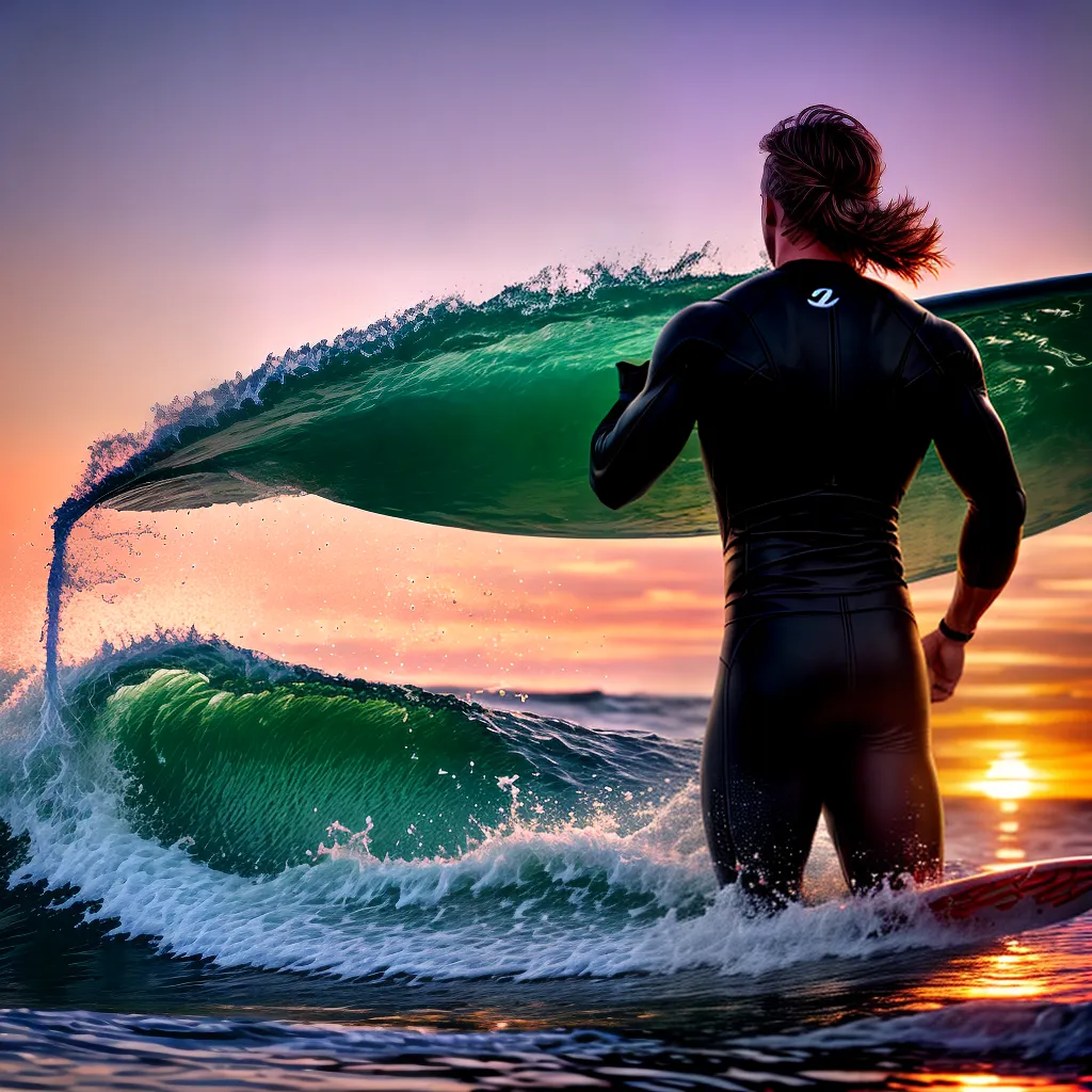 Fotos surf por do sol silhueta contraste