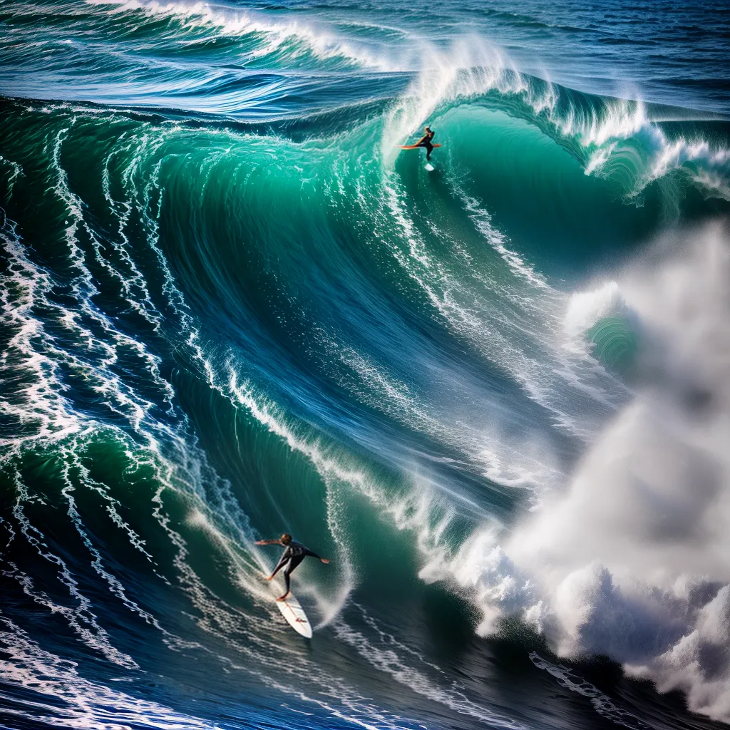 Fotos surfar solitario onda oceano determinacao