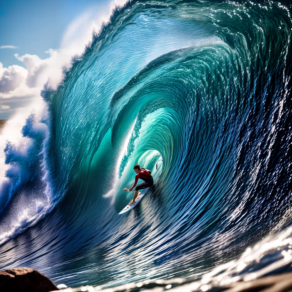 Descubra o Significado dos Sonhos com Ondas Gigantes em Praias Paradisíacas 3 Fotos surfe paraiso azul verde sonho