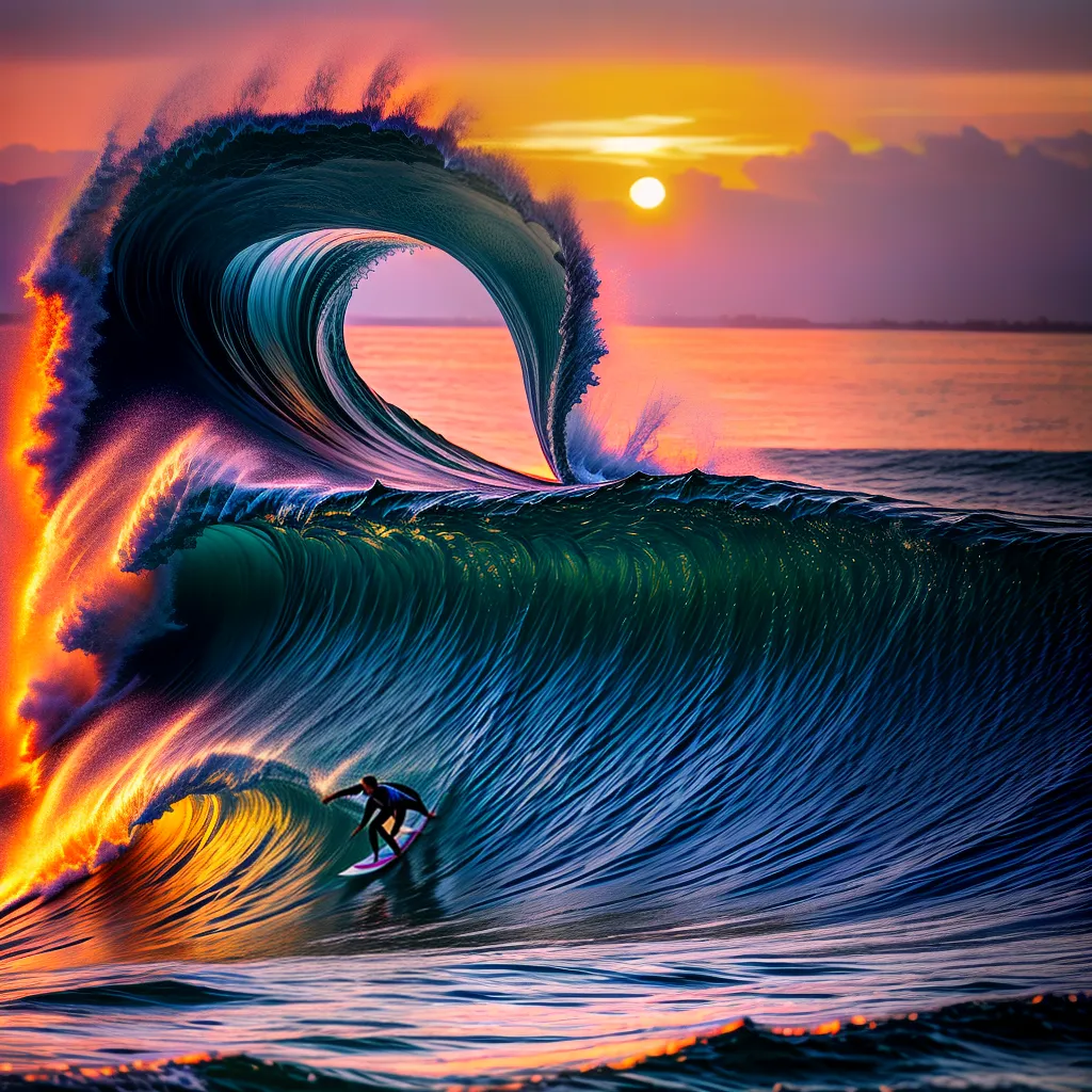 Fotos surfe por do sol onda aventura