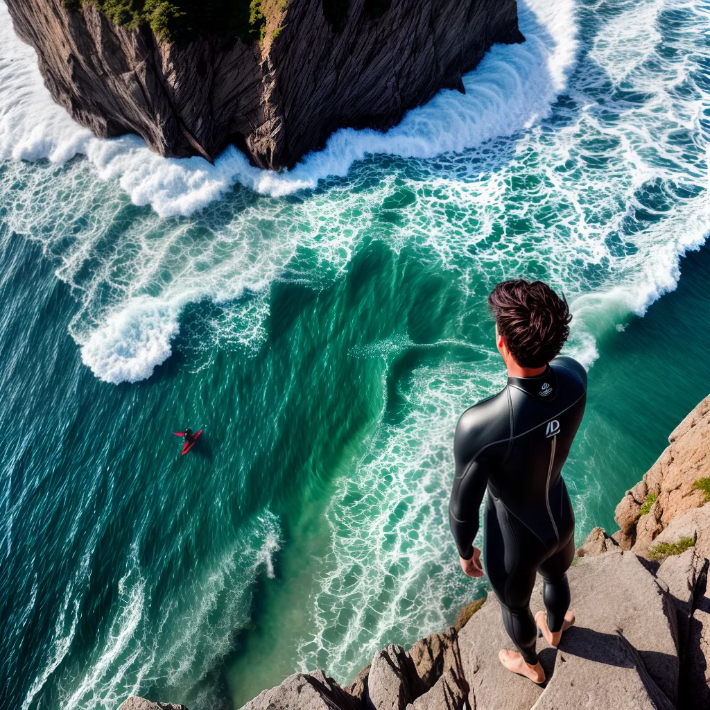 Fotos surfista desafio aventura ondas