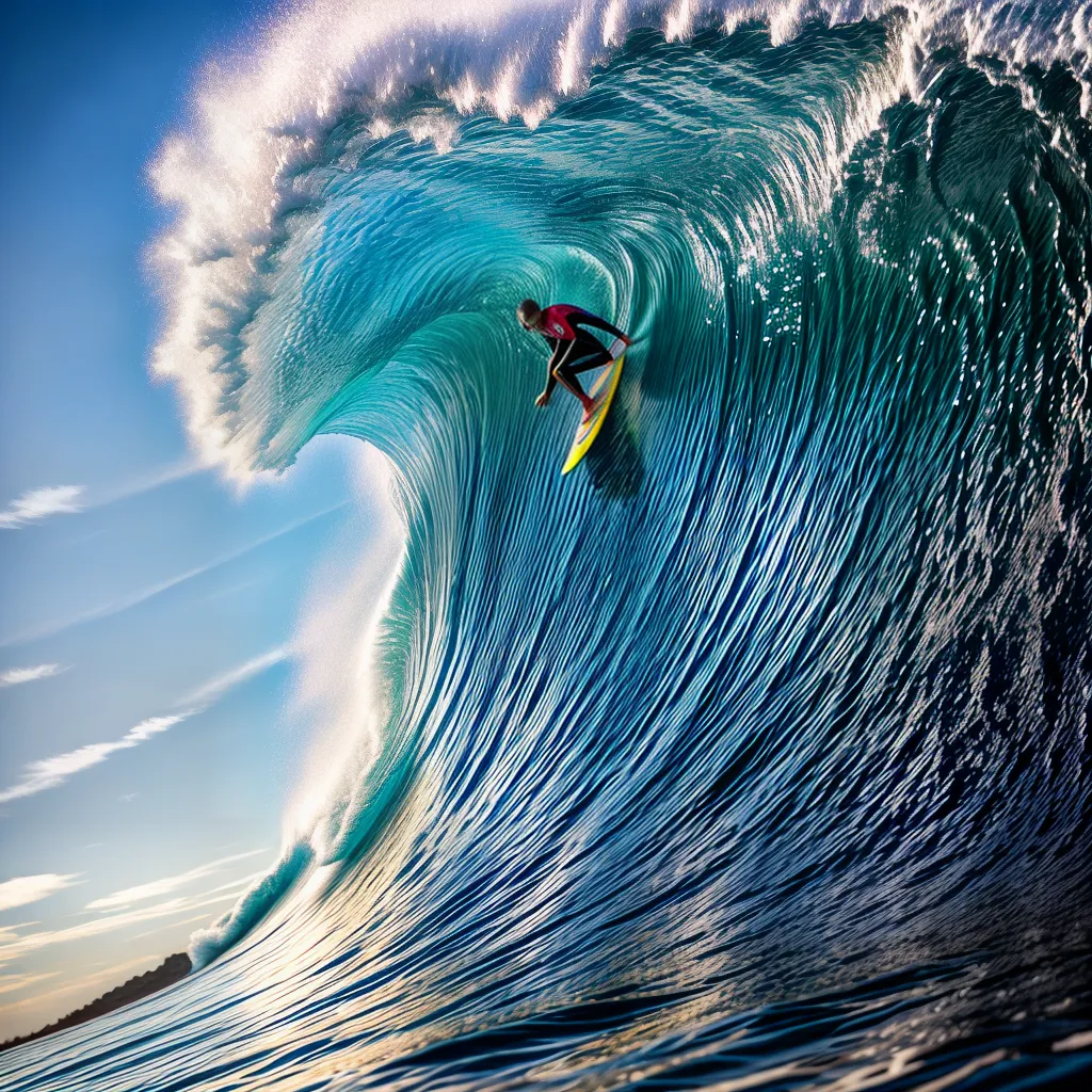 Fotos surfista onda determinacao desafio