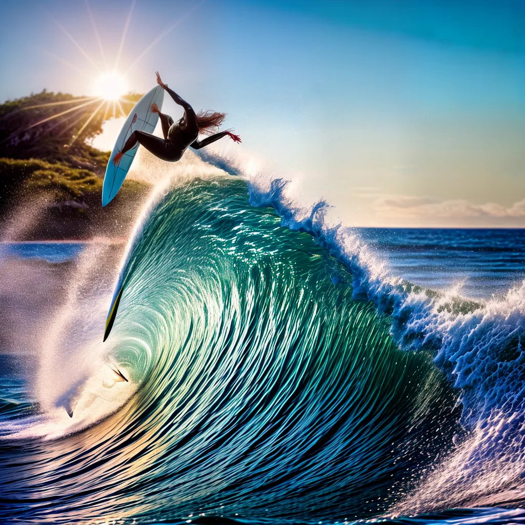 Explorando a Ciência dos Sonhos: Significado Onírico na Prática dos Esportes Aquáticos 2 Fotos surfista onda por do sol sonho