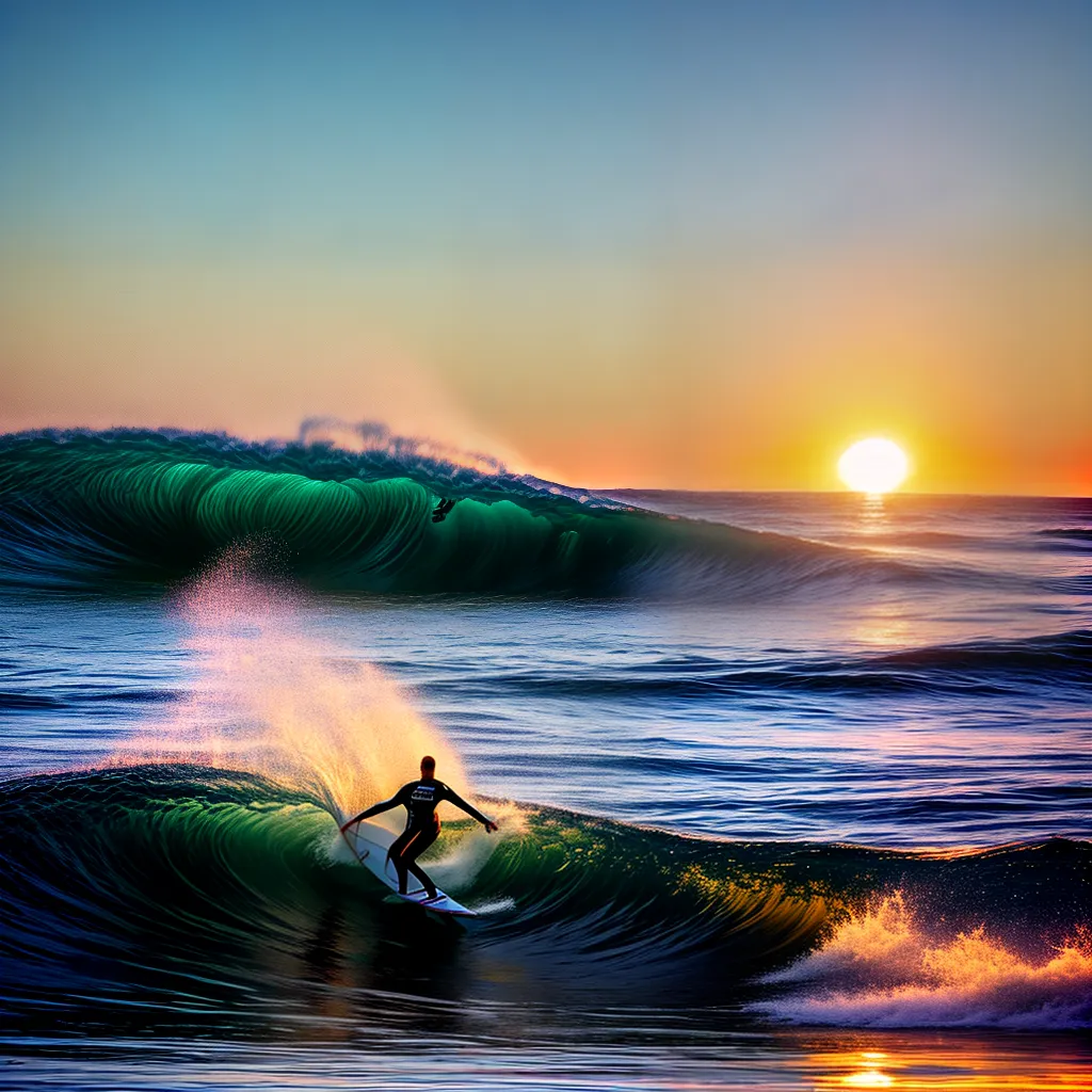 Explorando a Ciência dos Sonhos: Significado Onírico na Prática dos Esportes Aquáticos 6 Fotos surfista por do sol onda subconsciente
