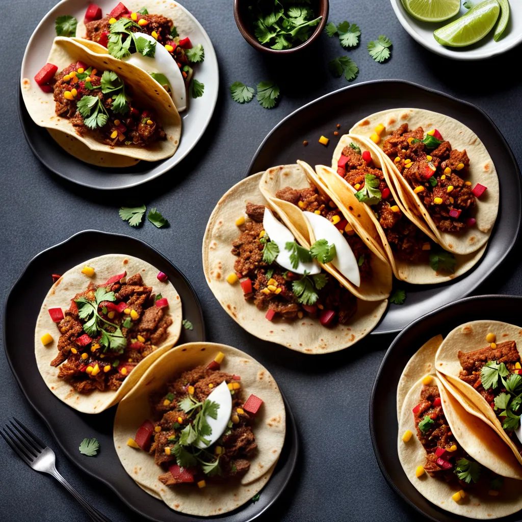 Fotos tacos cochinita pibil coloridos