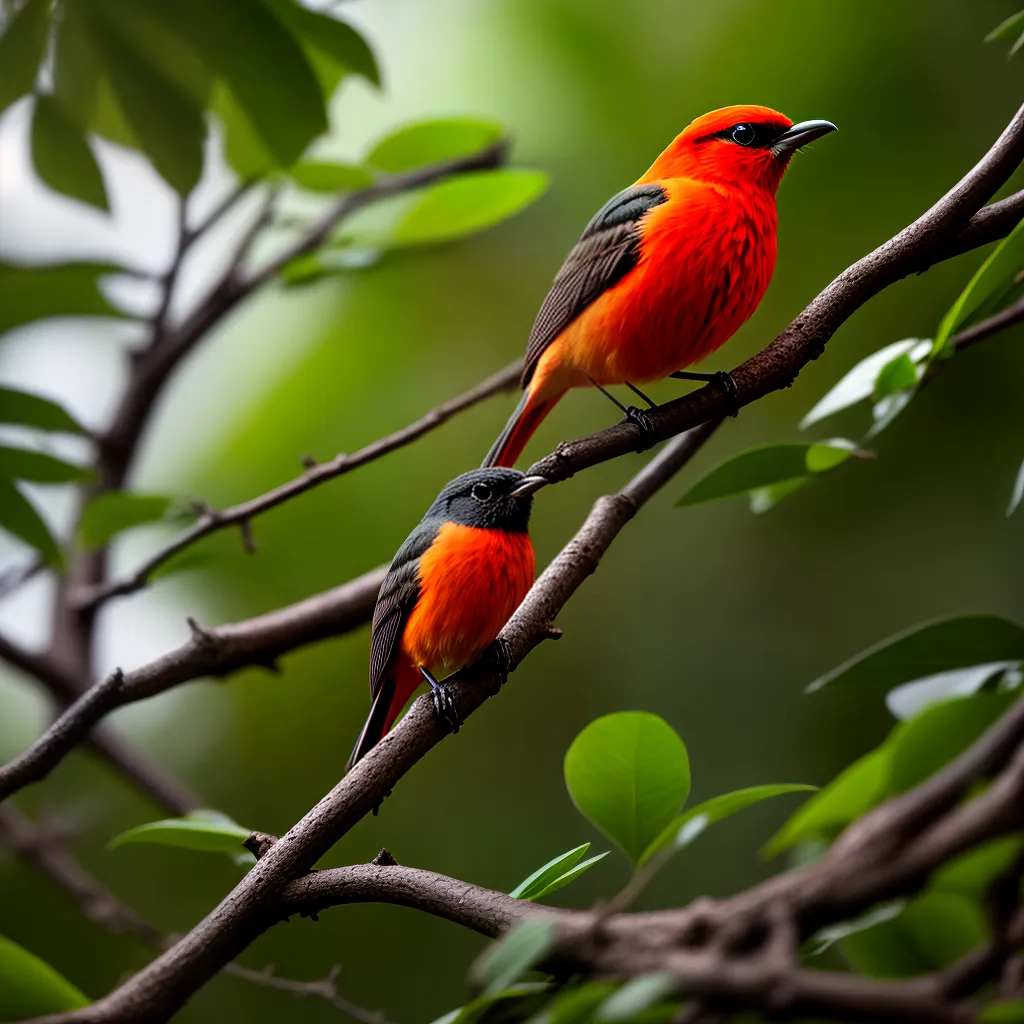 Desvendando o Significado de Sonhar com a Cor Laranja e Tangarás. 5 Fotos tangara laranja folhagem verde sonho