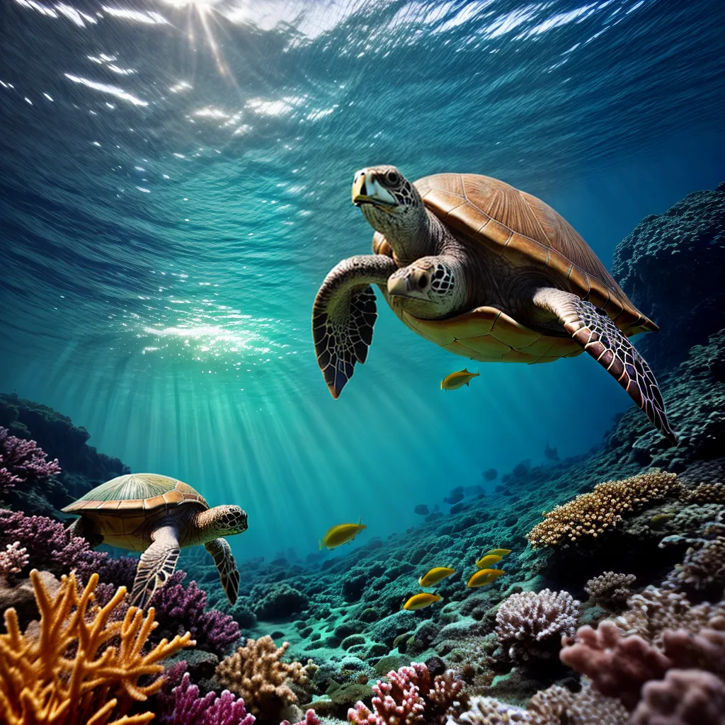 Descubra o Significado dos Sonhos com Quelônios e Tartarugas 2 Fotos tartaruga coral agua serenidade
