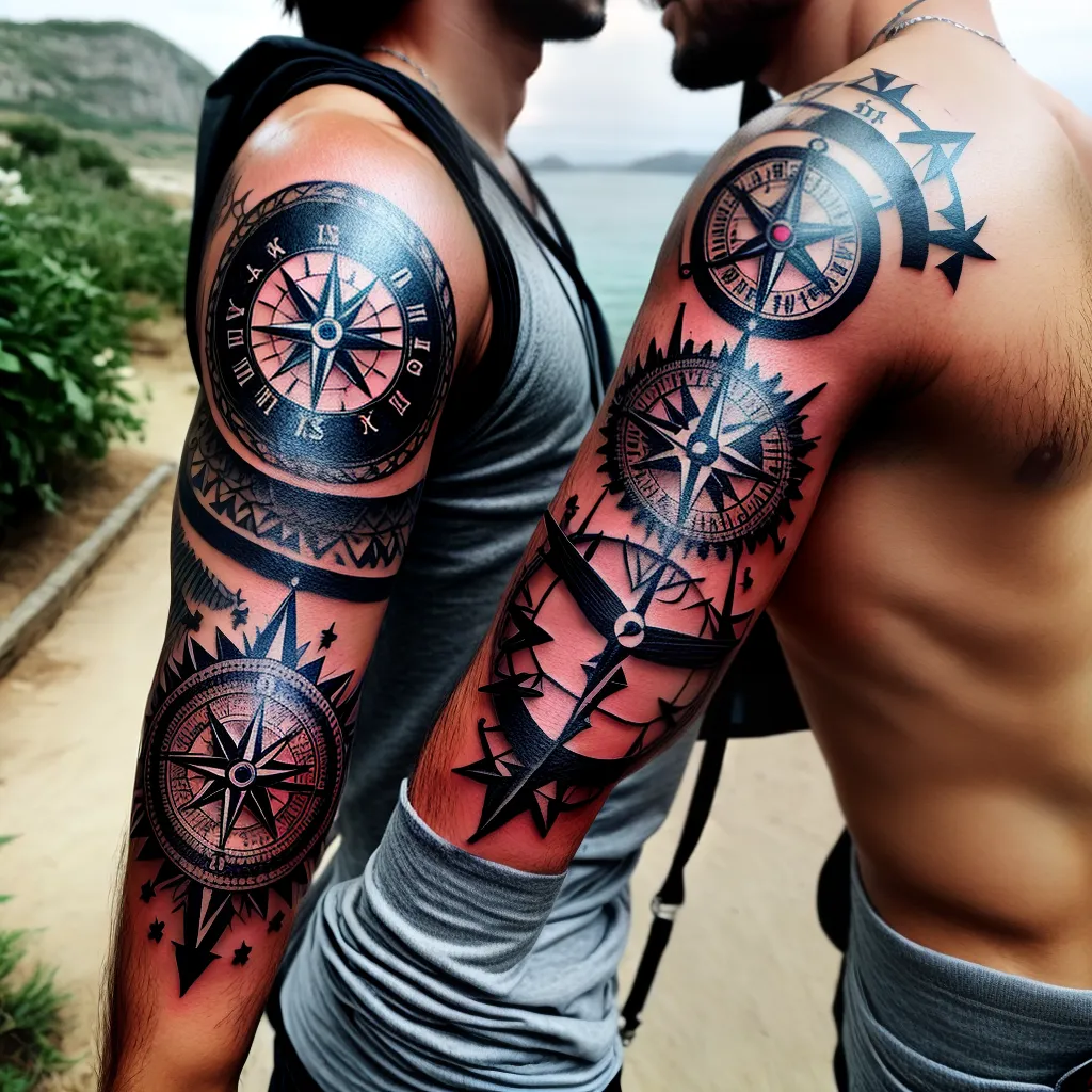 Desvendando o Mistério da Bússola na Tatuagem 10 Fotos tatuagem bussola direcao aventura 2