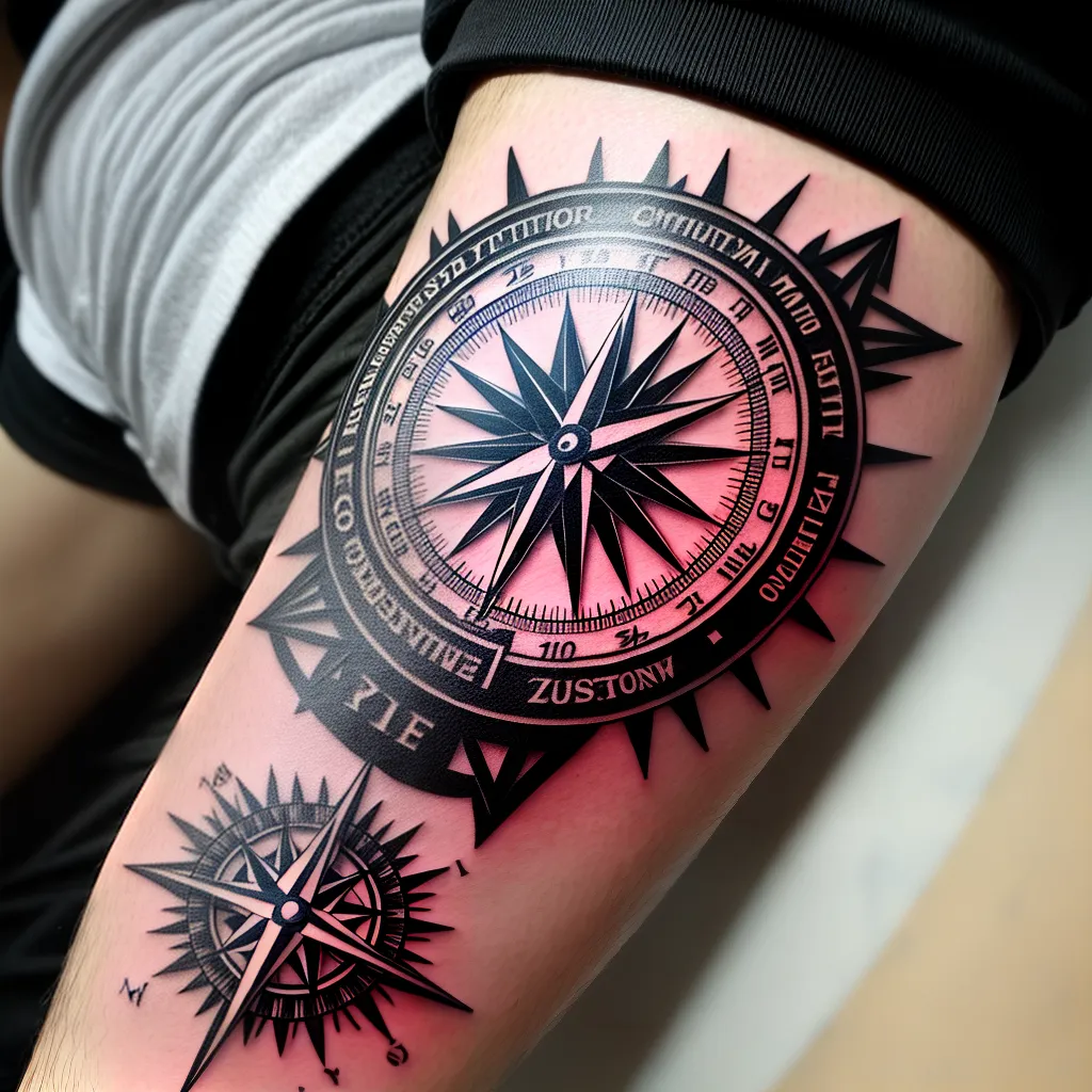 Desvendando o Mistério da Bússola na Tatuagem 8 Fotos tatuagem bussola direcao aventura 3