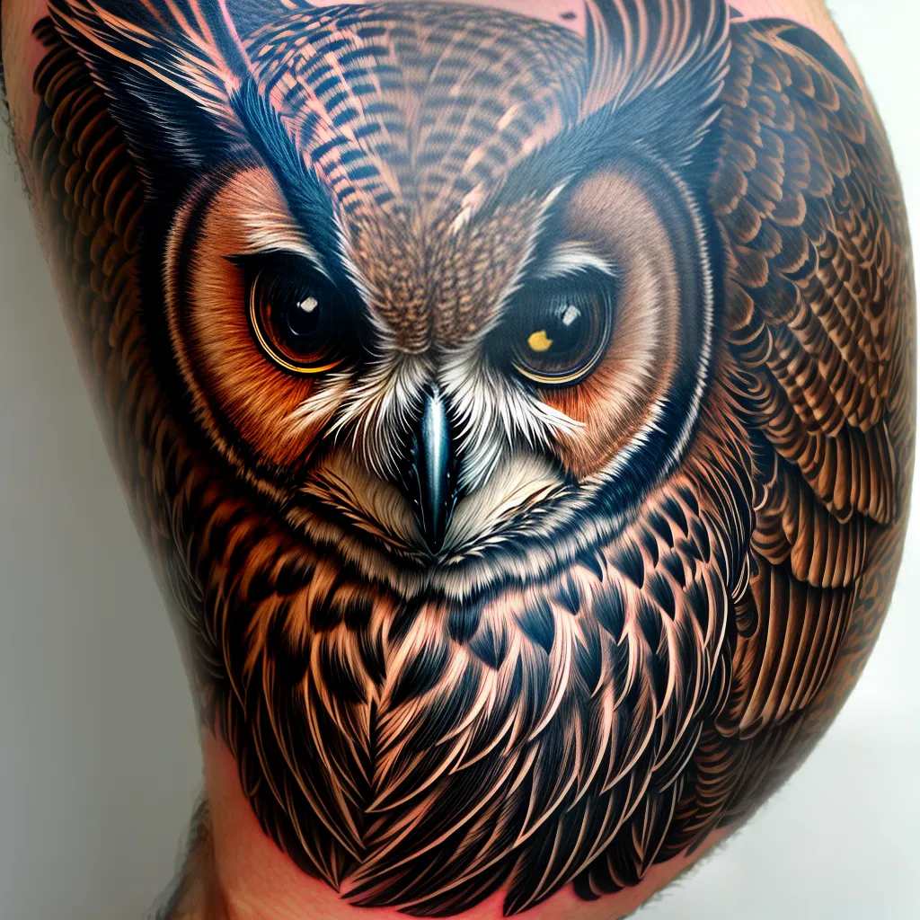 Fotos tatuagem coruja sabedoria livros