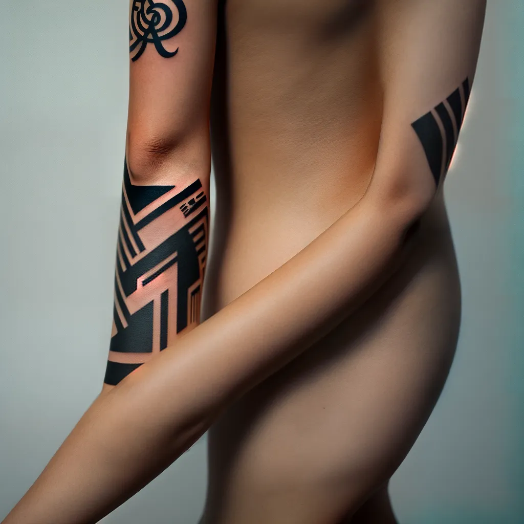 Fotos tatuagem listra preta antebraco