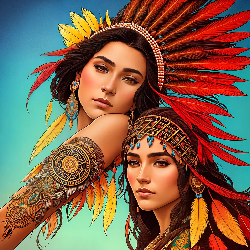 Fotos tatuagem mulher indigena forca beleza