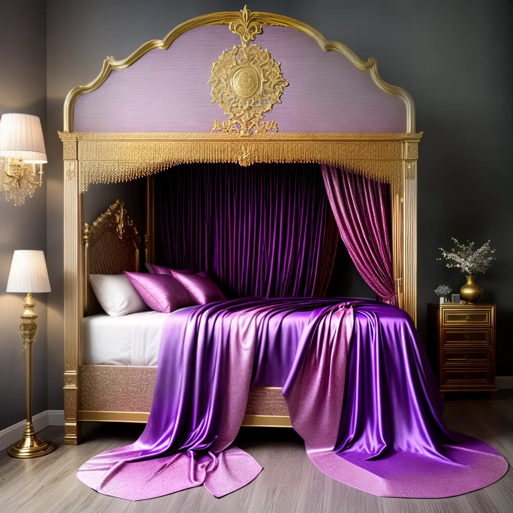 Fotos tecido roxo cama travesseiro rosa cortina azul