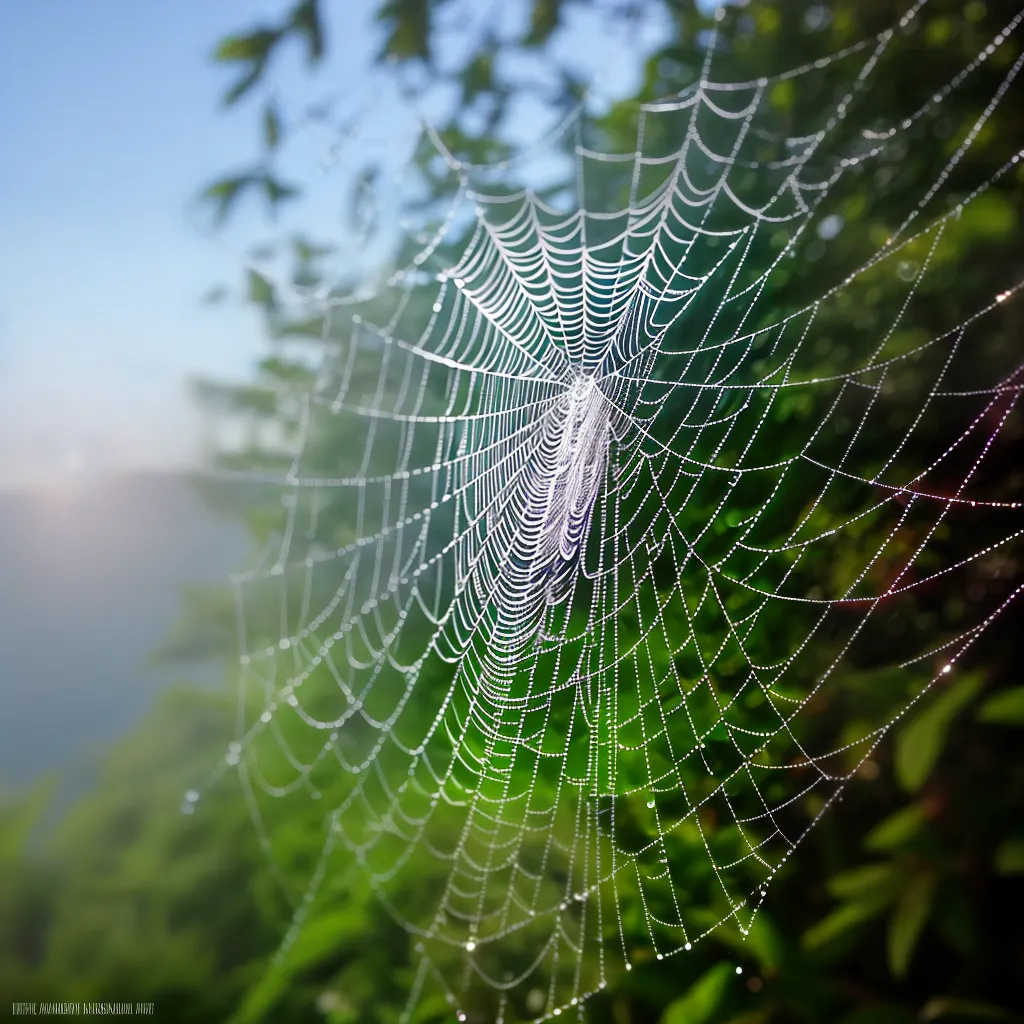 Malha Mística: Decifrando o Significado de Sonhar com Teias de Aranha 4 Fotos teia orvalho manha sonhos 2