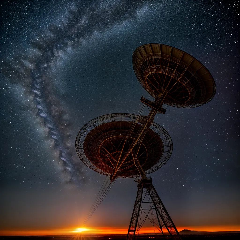 Radiotelescópio e Sonhar com o Resplandecente Futuro 4 Fotos telescopio estrelas futuro promissor