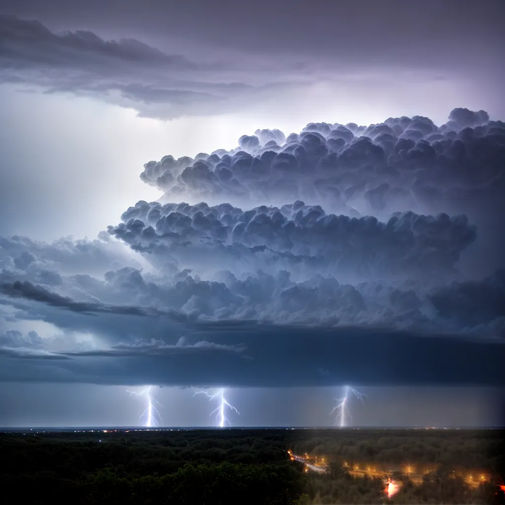 Fotos tema tempestade raios noite energia poder
