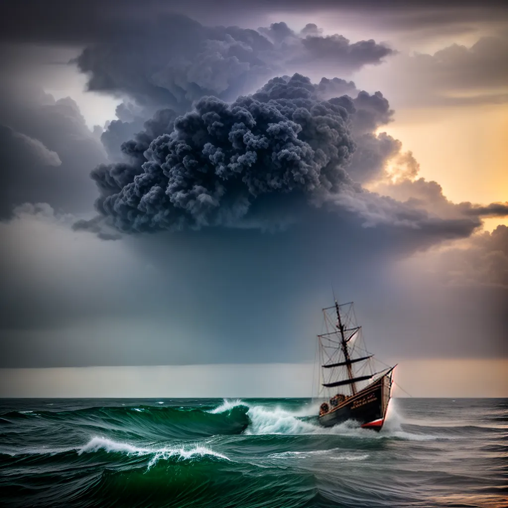 Fotos tempestade mar barco sonho caos