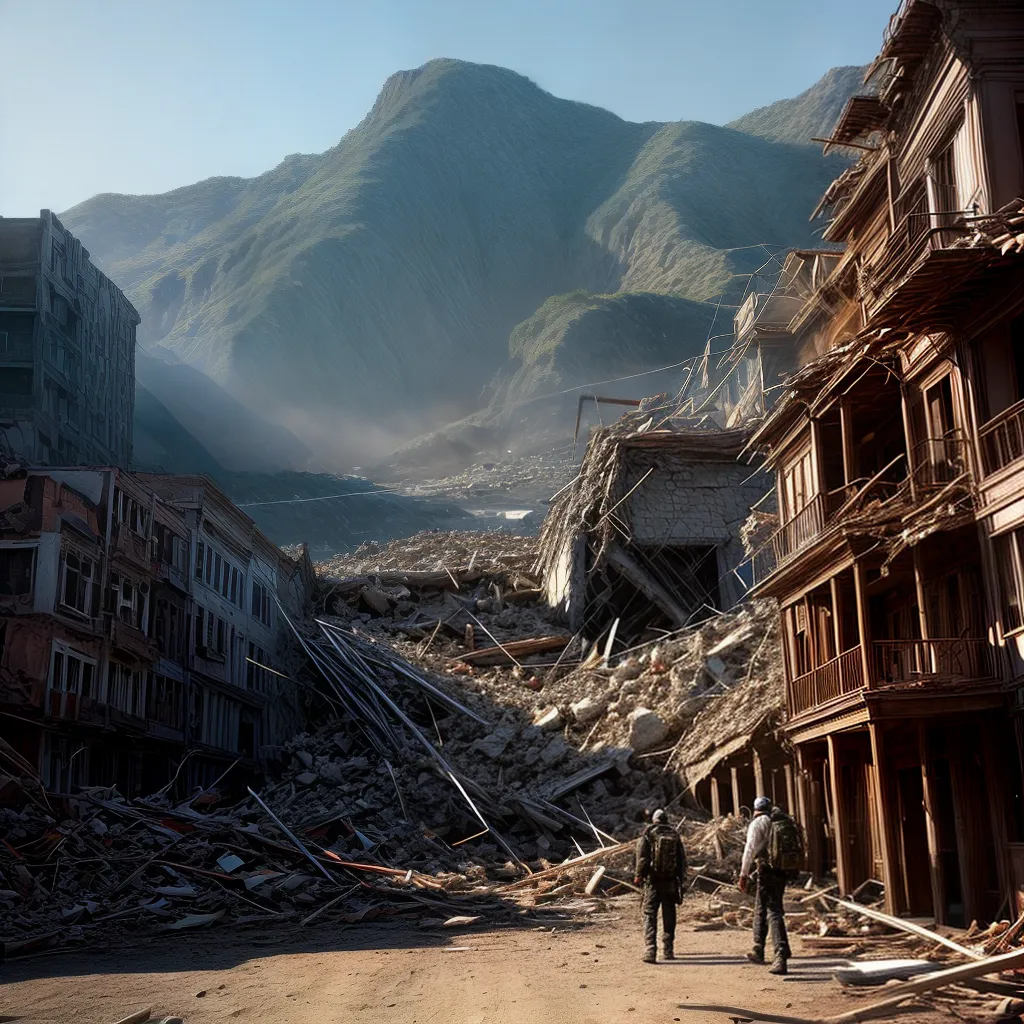 Fotos terremoto caos destruicao medo