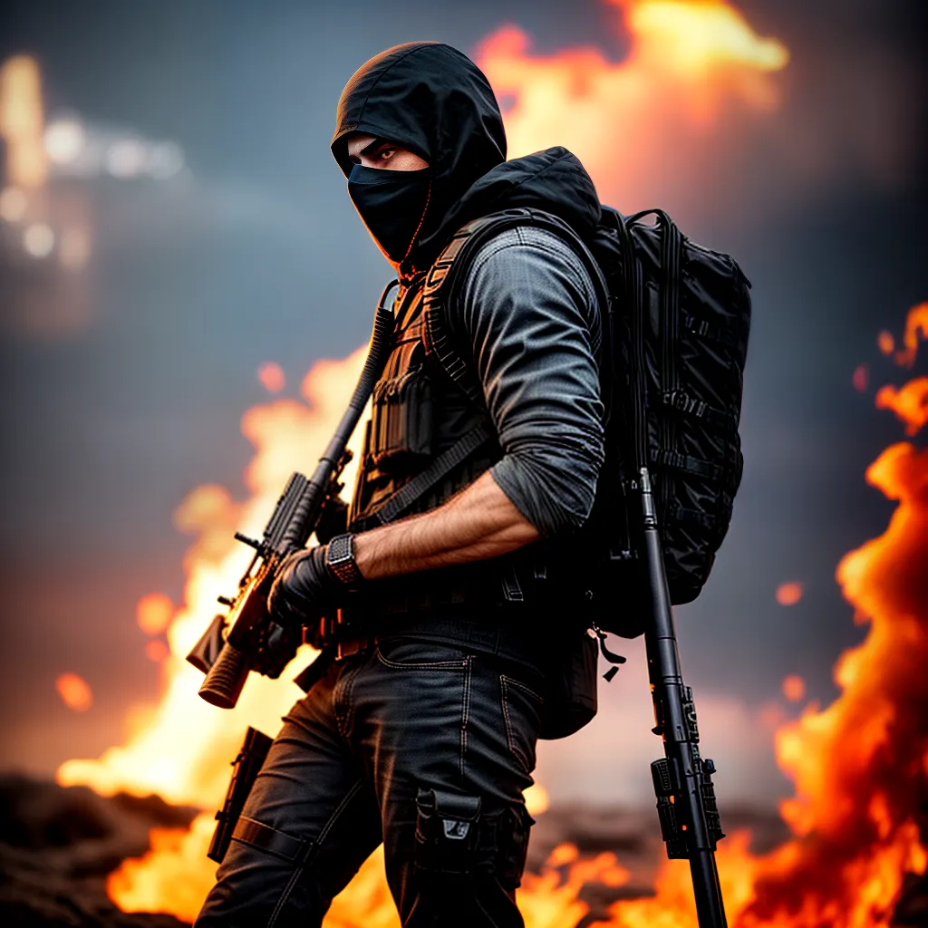 O significado de sonhar com Terroristas 5 Fotos terrorista mascara armado
