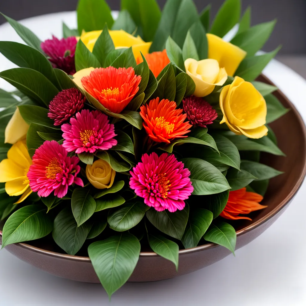 Descubra o Significado de Sonhar com Frutas Tropicais 4 Fotos tigela frutas tropicais flores folhas