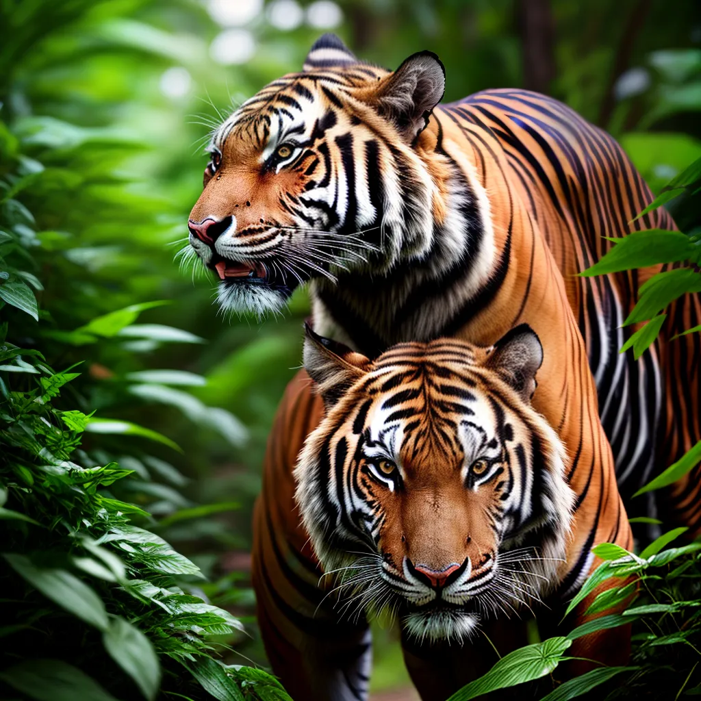 . Desvendando o mistério: O que significa sonhar com animais selvagens na natureza? 4 Fotos tigre selva olhar poderoso