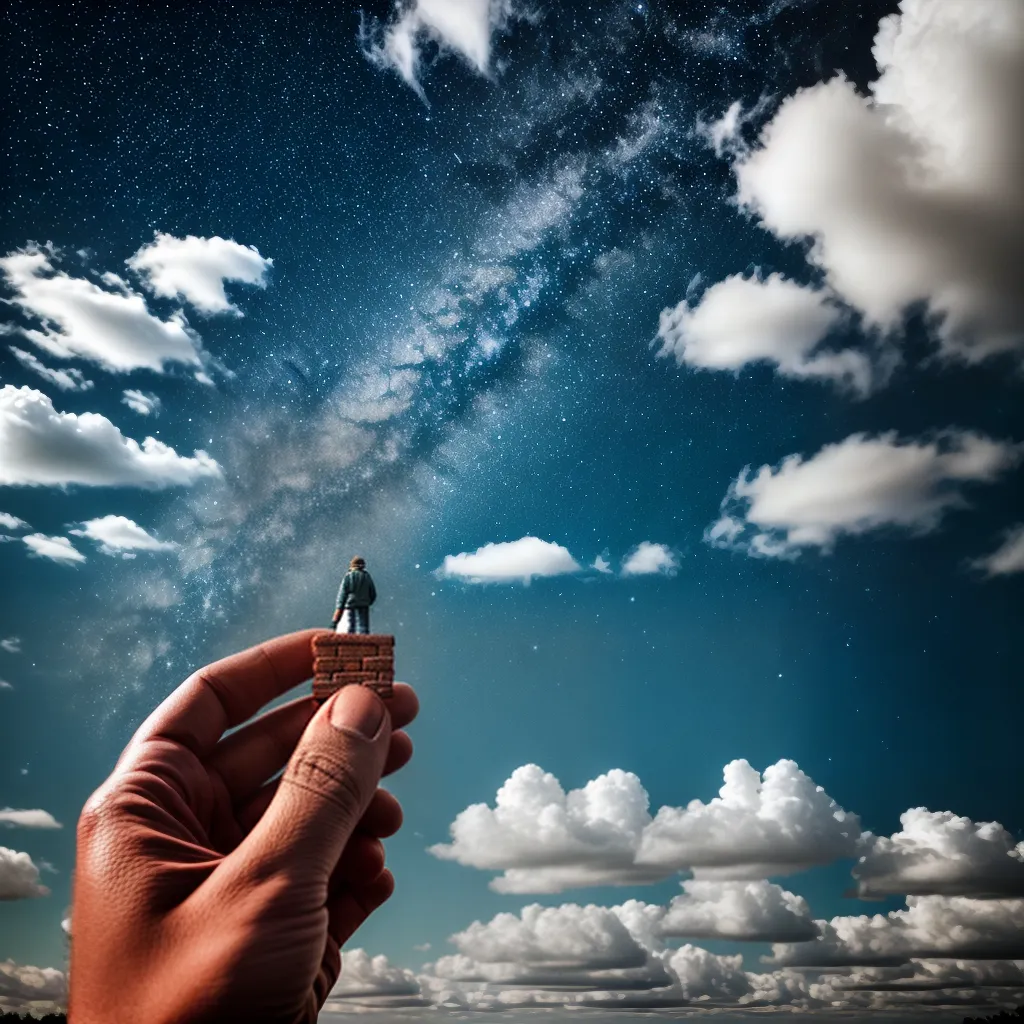 Fotos tijolo ceramica mao sonho estrelas