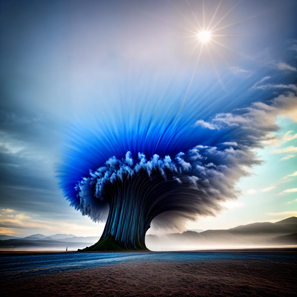 Fotos tornado azul misterio vento