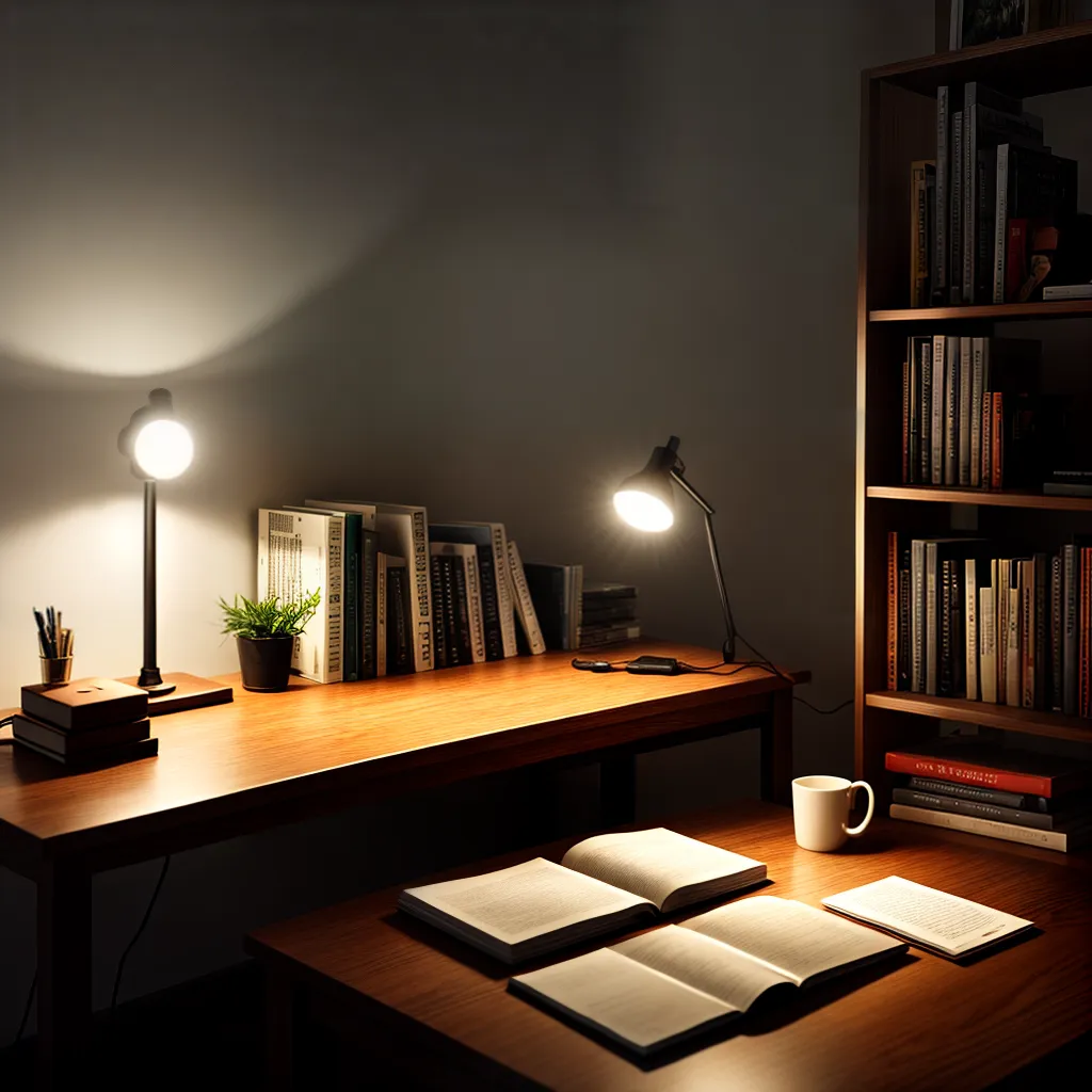 Lâmpada e Mesa: Descubra o Significado de Sonhar com Lâmpada na Mesa 2 Fotos trabalho luminaria madeira produtividade