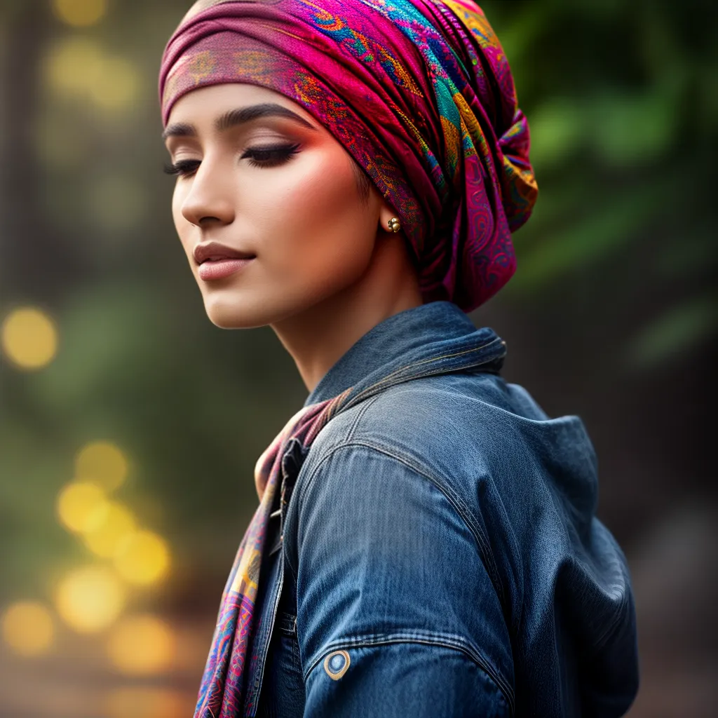 Turbante Transcendente: Qual o Significado de Sonhar com Roupas e Acessórios? 4 Fotos transe turbante colorido olhos fechados