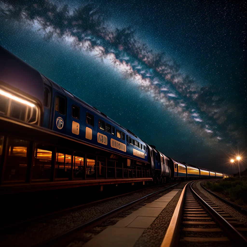 Viagem nos Trilhos dos Sonhos - Qual o Significado de Sonhar com Trem? 4 Fotos trem estrelas viagem universo